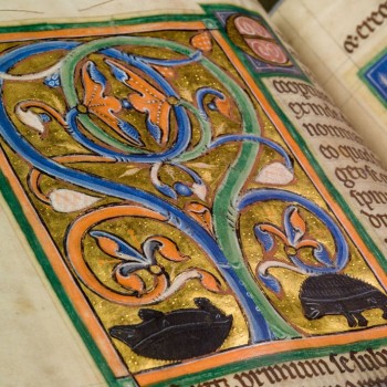A detail from the bestiary held at St John's College Oxford